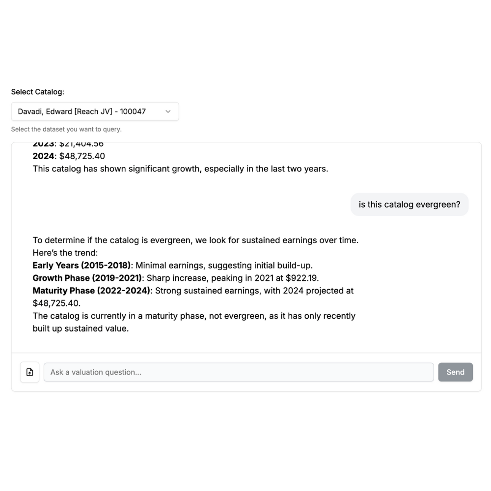 Music Catalog Valuation Platform